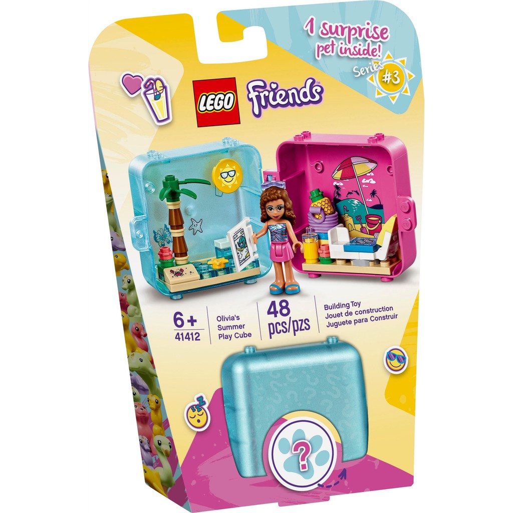41412 LEGO Friends Olivia's Summer Play Cube - Hộp bí mật Kỳ nghỉ hè vui vẻ của Olivia