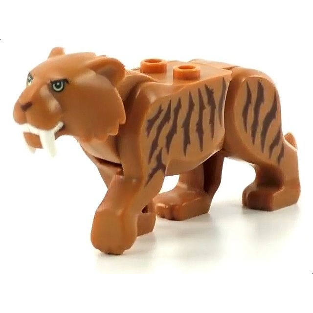 ?? Cọp có nanh - Lego Cat, Large (Saber-Toothed Tiger) with Light Yellow Eyes, Long Teeth