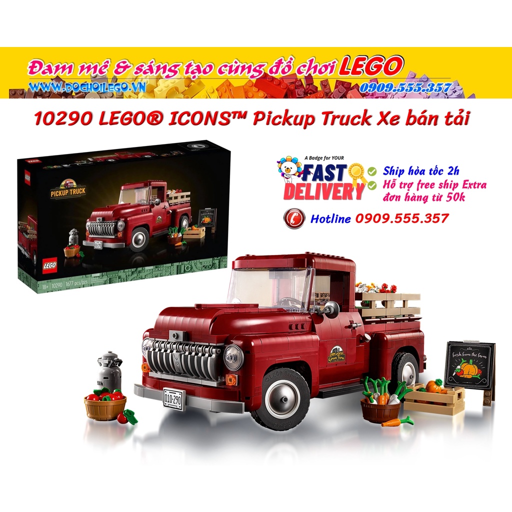 []Hàng sẵn[] 10290 LEGO Pickup Truck - Xe bán tải