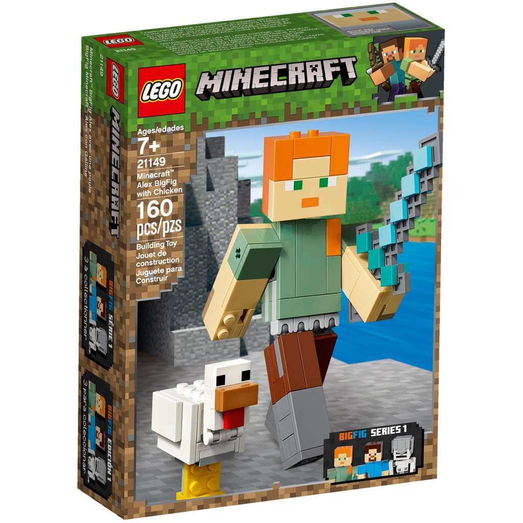 21149  LEGO Minecraft Alex BigFig with Chicken- Mô hình Alex