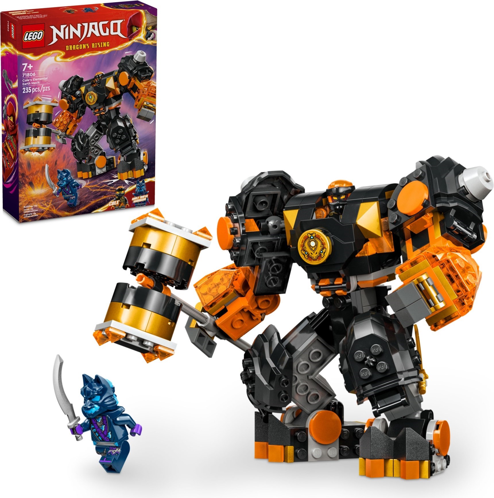 71806 Lego Ninjago Cole's Elemental Earth Mech - Chiến giáp nguyên tố đất của Cole