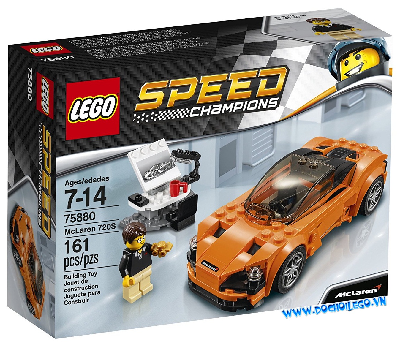 [] Hộp xấu[] 🚕 75880 Đồ chơi lắp ráp Iego Speed Champions Siêu xe McLaren 720S