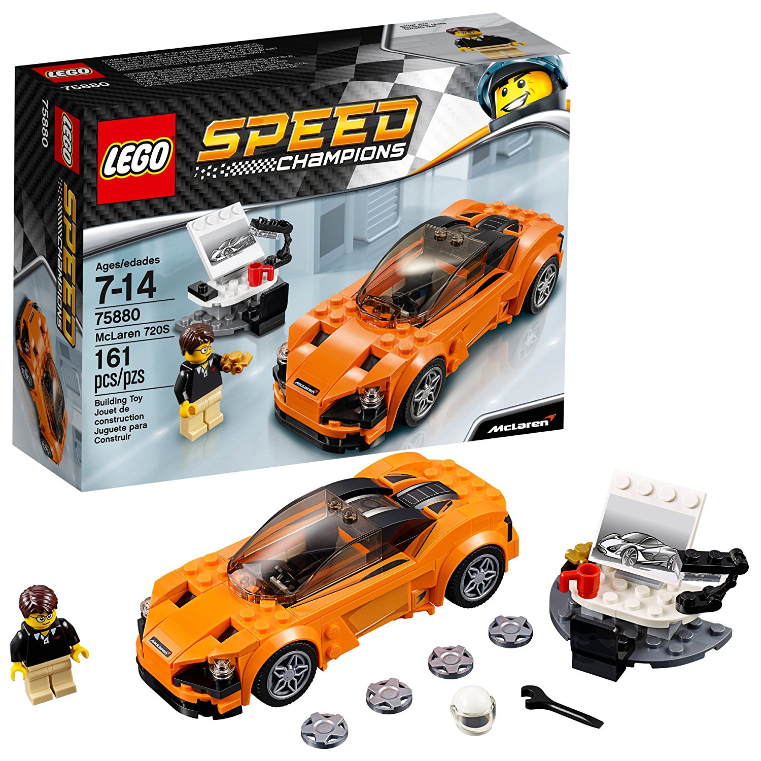 [] Hộp xấu[] 🚕 75880 Đồ chơi lắp ráp Iego Speed Champions Siêu xe McLaren 720S