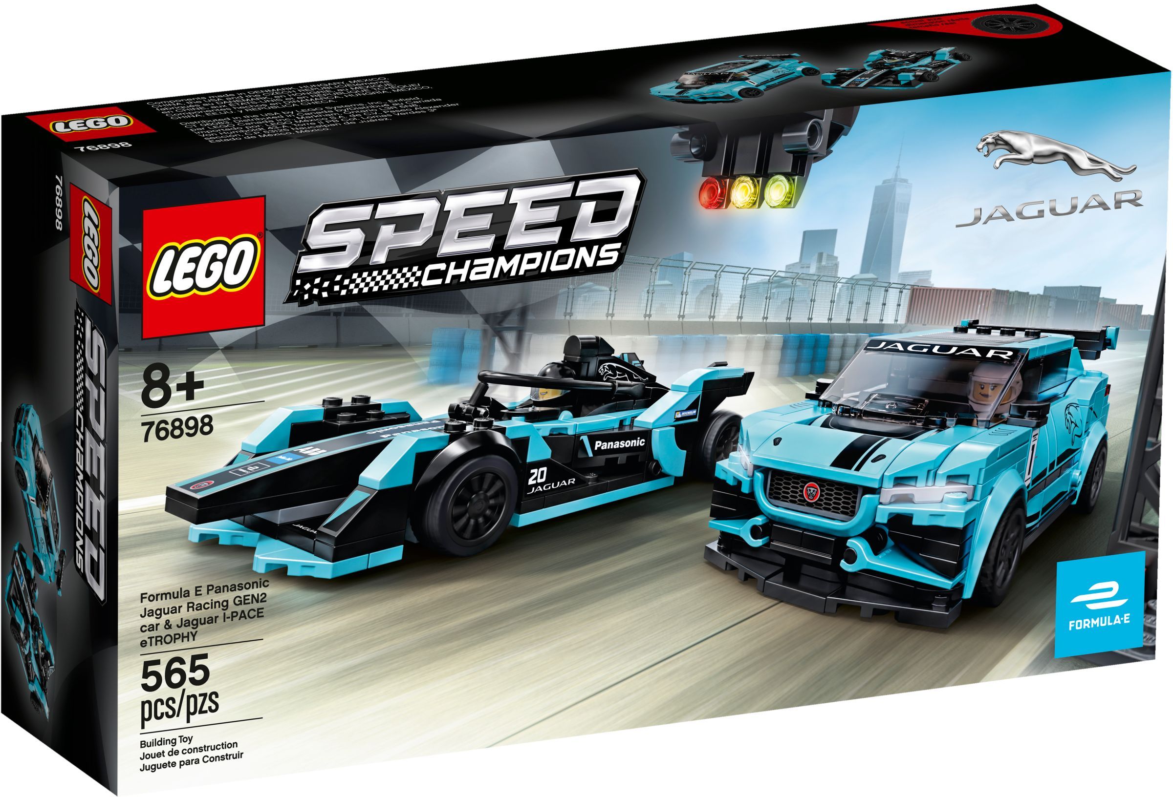 76898 LEGO Speed Champions Formula E Panasonic Jaguar Racing GEN2 Car & Jaguar I-PACE eTROPHY - Siêu xe đua