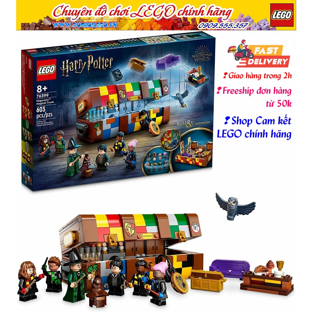 [ Có hàng sẵn] 76399 LEGO Harry Potter Hogwarts Magical Trunk - Đồ chơi xếp hình: Rương phép thuật