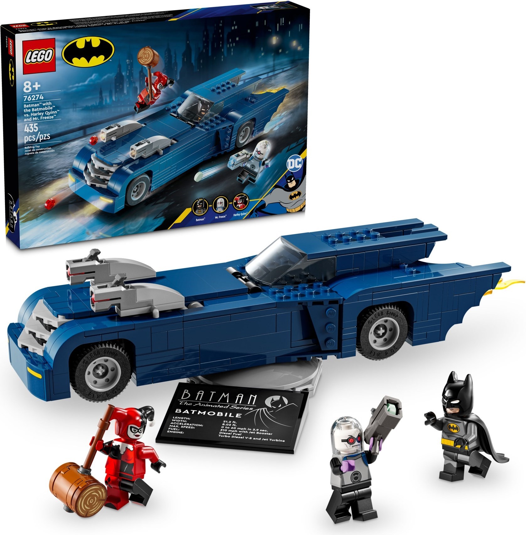 76274 Batman with the Batmobile vs. Harley Quinn and Mr. Freeze