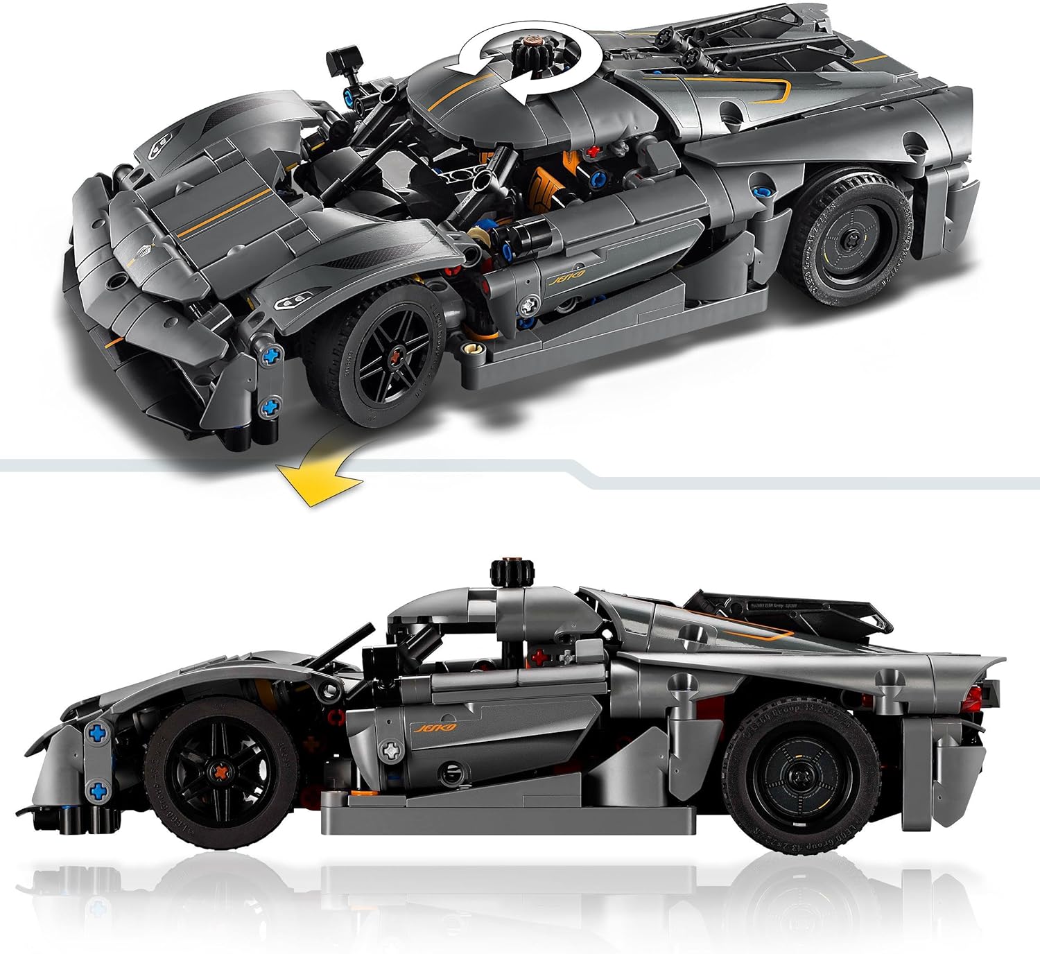 42173  Lego Technic Koenigsegg Jesko Absolut Grey Hypercar - Siêu xe Đồ chơi lắp ráp Siêu xe đua thể thao màu xám 8.2024