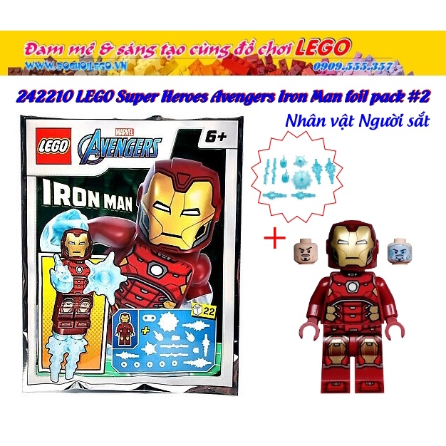 242210 LEGO Super Heroes Avengers Iron Man foil pack #2 -  Túi nhân vật Người sắt