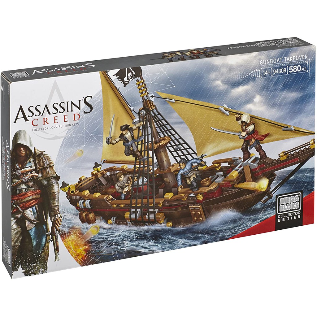 Mega Bloks Assassin's Creed Gunboat Takeover - Bộ lắp ráp tàu Gunboat Takeover