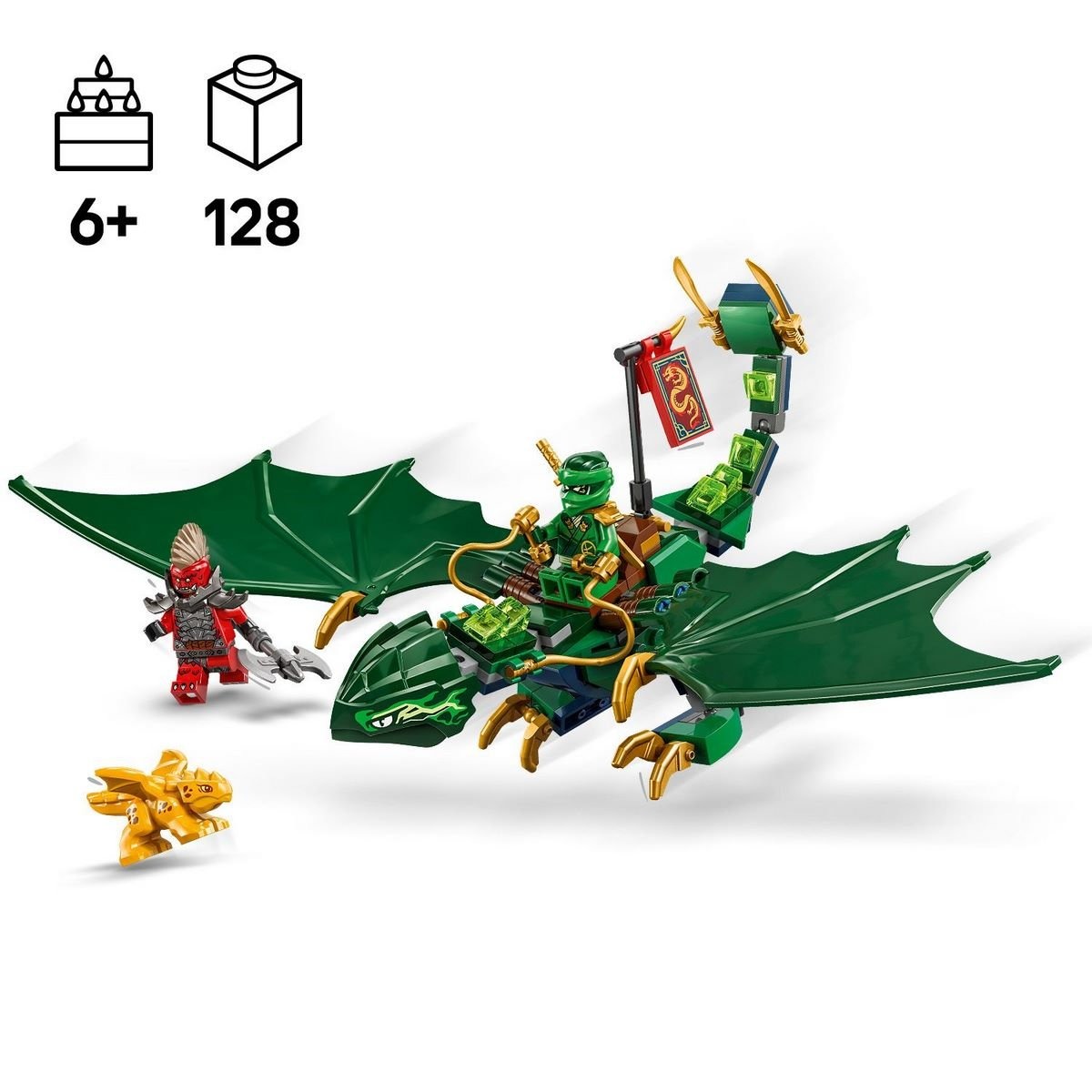 🧡 71829 Lego Ninjago Dragons Rising Season 3 Lloyd's Green Forest Dragon – Đồ chơi lắp ráp Rồng rừng xanh của Lloyd 2025