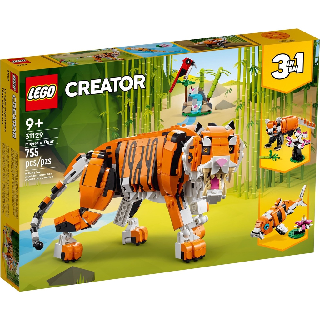 31129 LEGO Creator 3in1 Majestic Tiger - Cọp (hổ) dũng mãnh đồ chơi xếp hình 3 trong 1