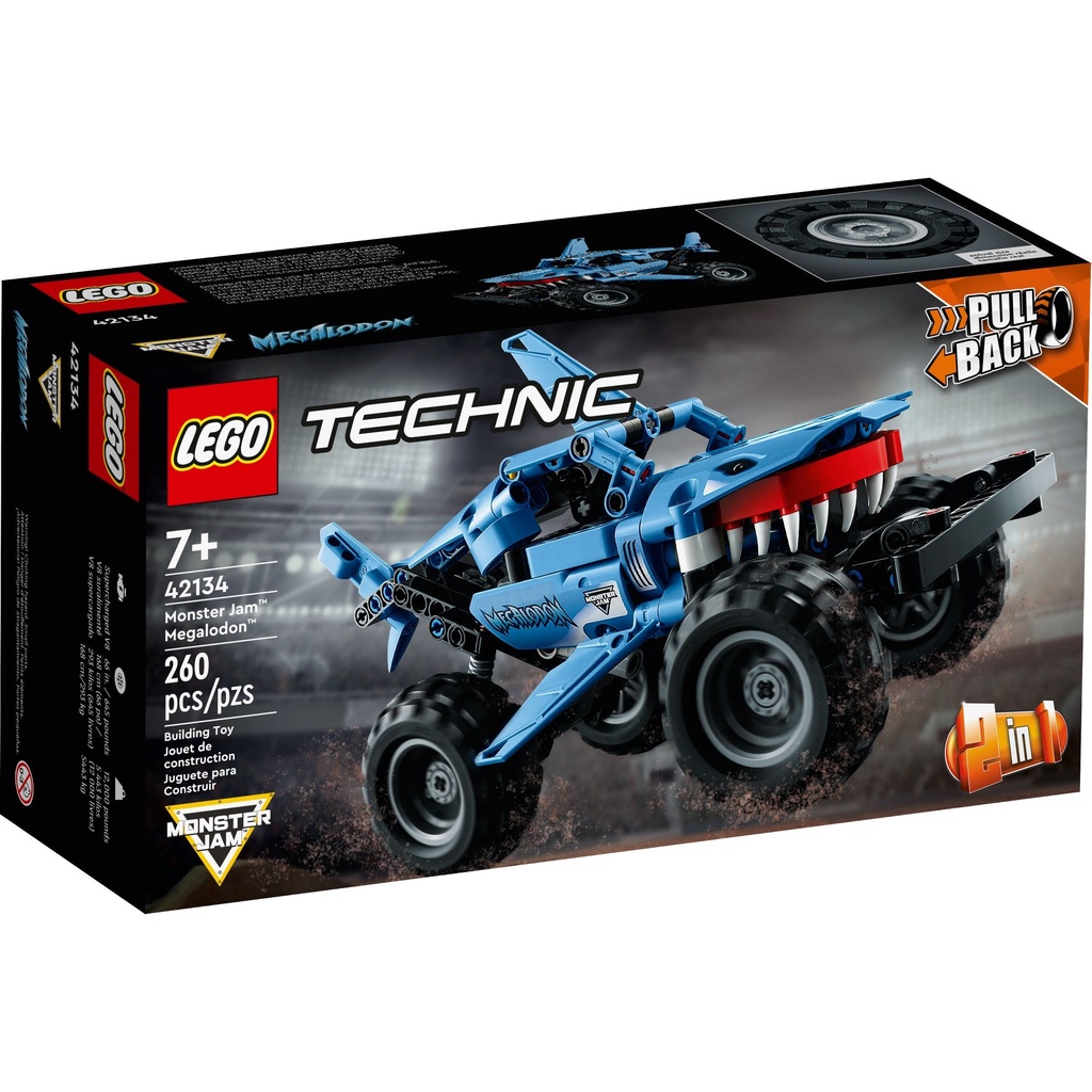 42134 LEGO Technic 2in1 Jam Megalodon  - Xe tải cá mập 2 trong 1
