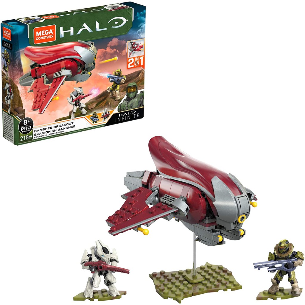 Mega Construx Halo Banshee Breakout Vehicle Halo Infinite Construction Set with Spartan Recon - Bộ xếp hình GNB24