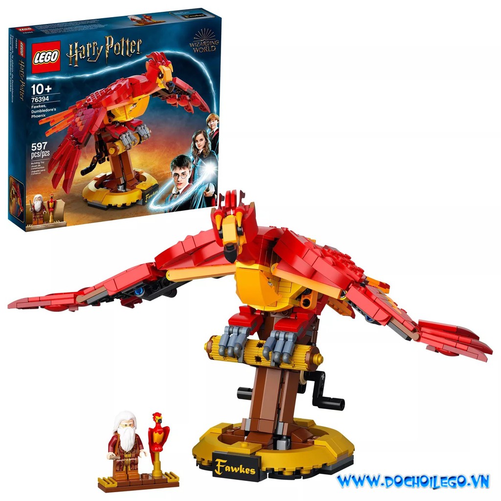 76394 LEGO Harry Potter Fawkes, Dumbledore’s Phoenix - Phượng hoàng rực lửa của Dumbledore