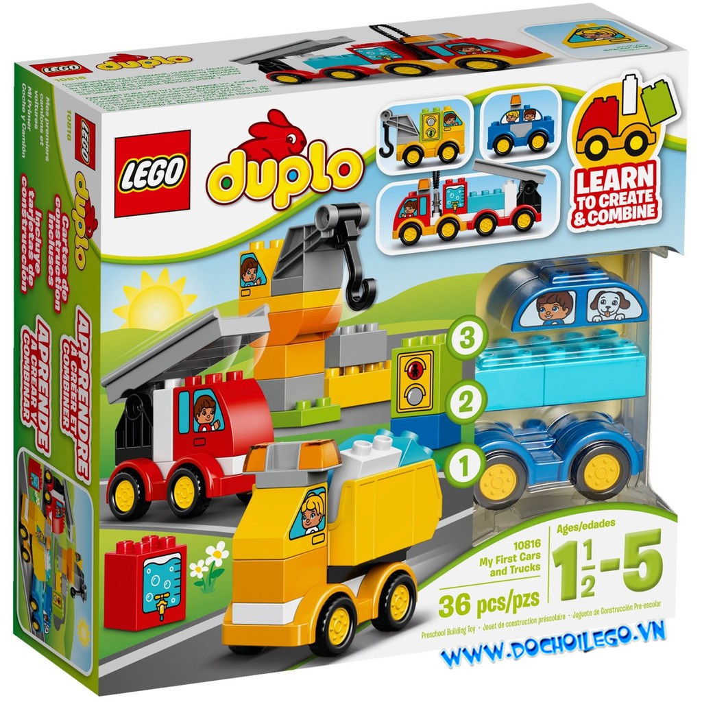 10816 LEGO Duplo My First Cars and Trucks  (dành cho bé < 5 tuổi)