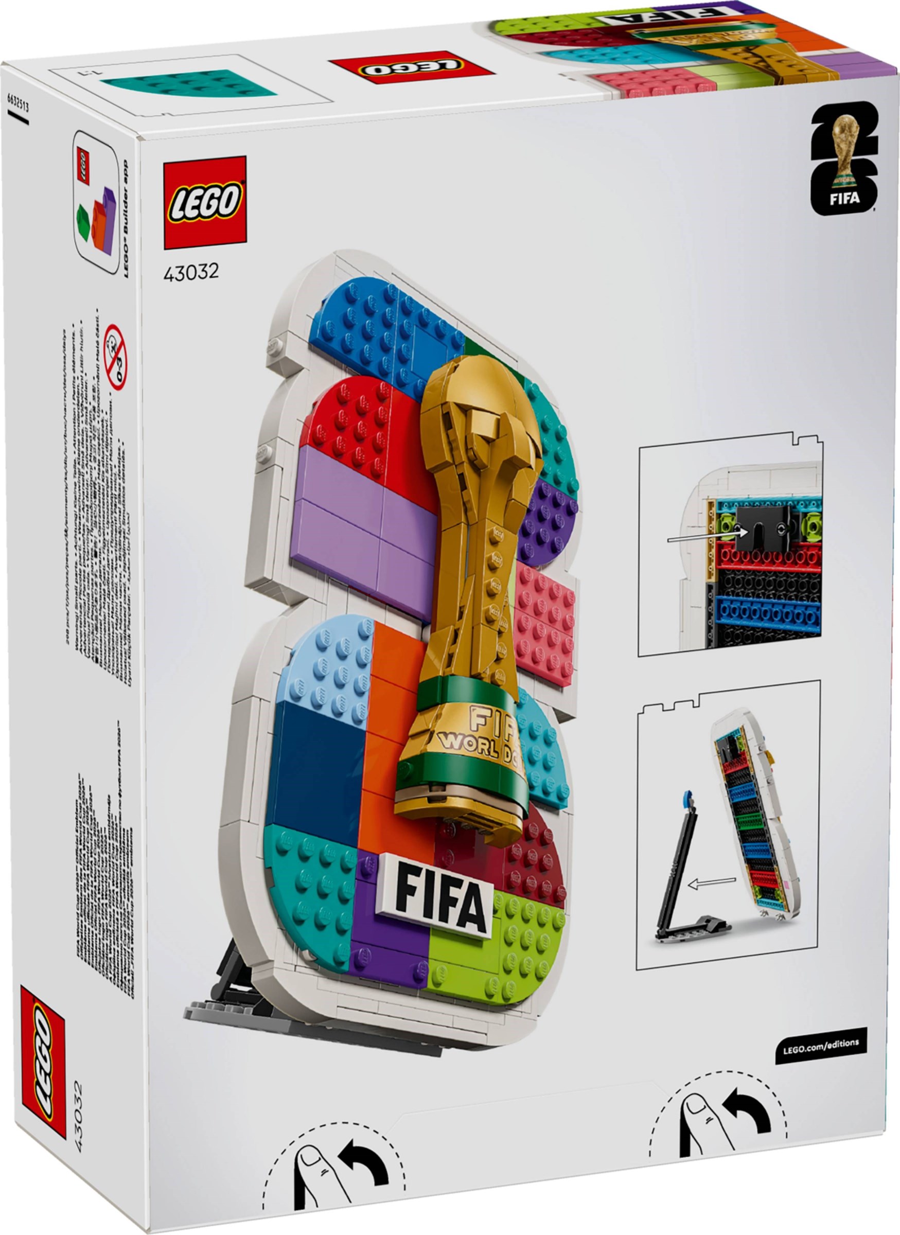 43032 LEGO Set Edition FIFA World Cup 2026 Official Emblem – Football Highlights - Đồ chơi lắp ráp, sân cỏ , đá banh