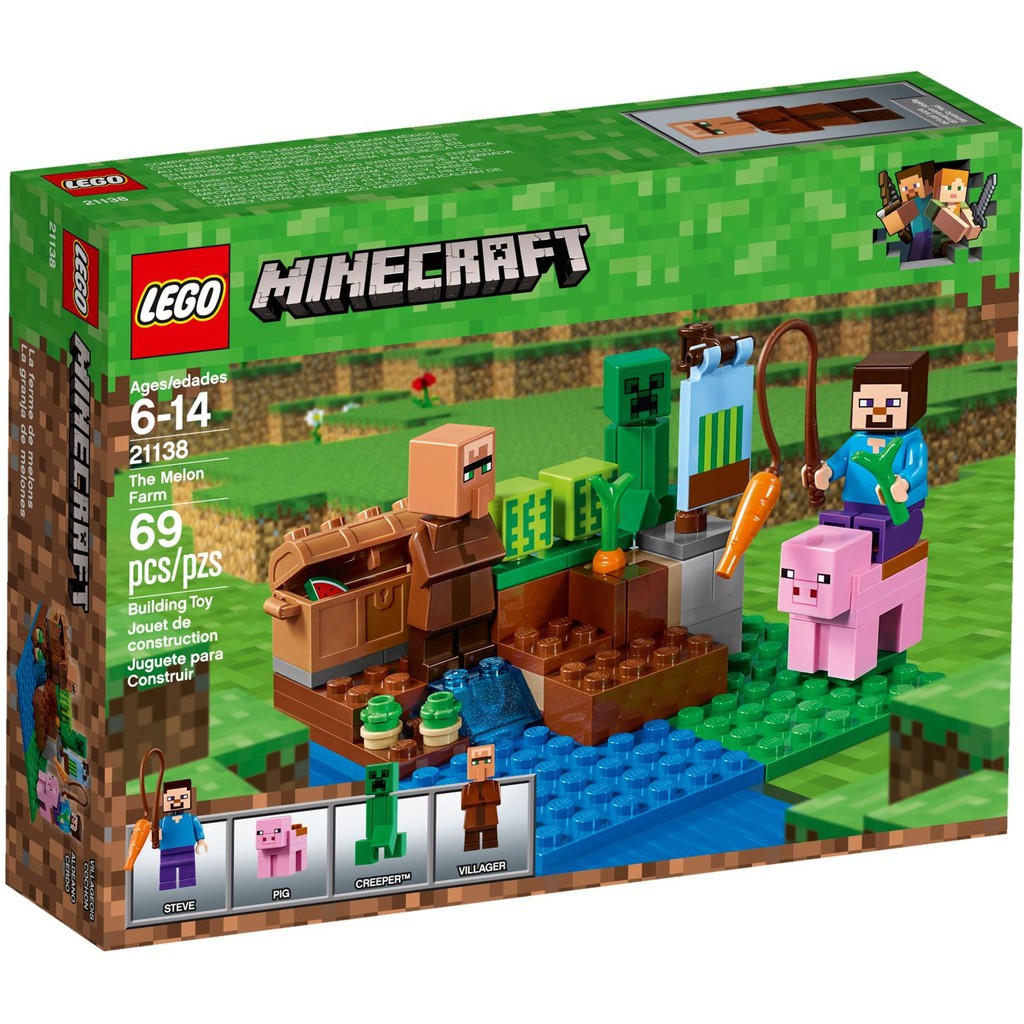 21138 LEGO Minecraft The Melon Farm _ Khu vườn dưa hấu