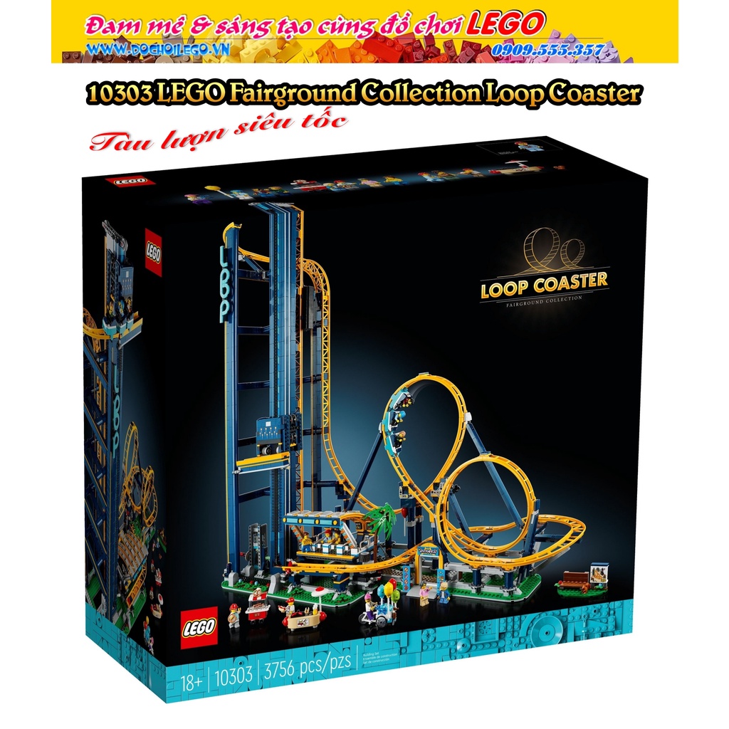 10303 LEGO Fairground Collection Loop Coaster - Đồ chơi lắp ráp Tàu lượn siêu tốc