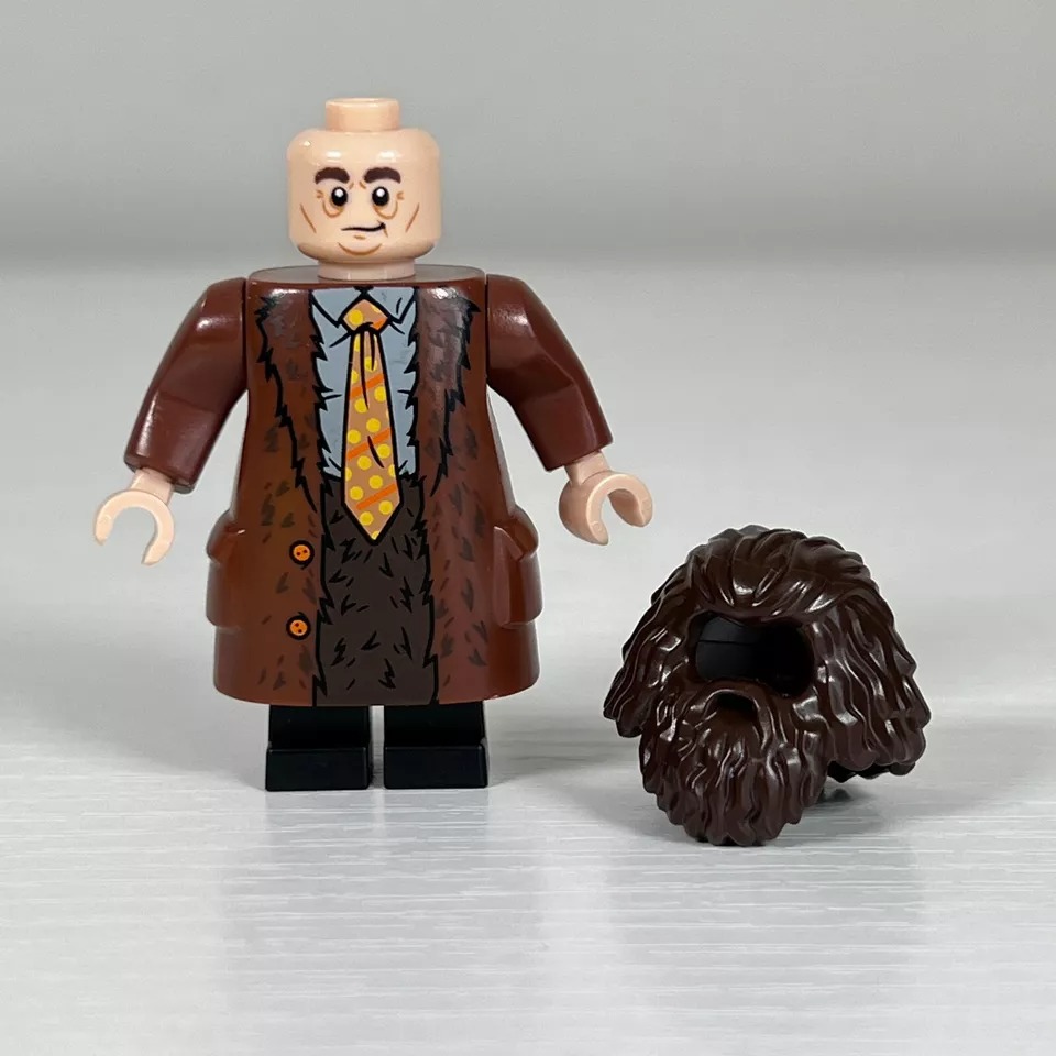 Nhân vật Giáo sư Rubeus Hagrid (Áo choàng nâu đậm) - Trong LEGO chủ đề Harry Potter - mã  hp200