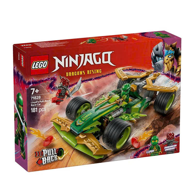 🧡 71828 Lego Ninjago Dragons Rising Season 3 Lloyd's Pull-Back Race Car – Đồ chơi lắp ráp Xe đua của Lloyd 2025
