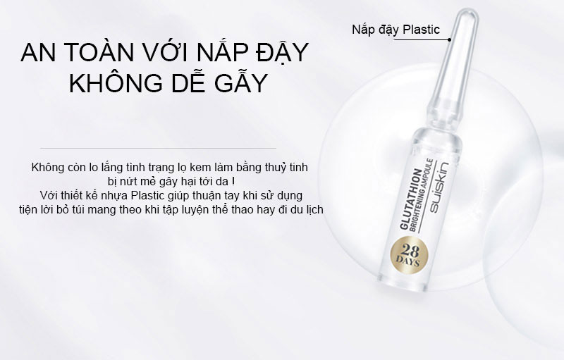 GLUTATHIONE LÀ GÌ? LÀM TRẮNG - CHỐNG NHĂN ĐÃ CÓ SUISKIN GLUTATHIONE BRIGHTENING AMPOULE