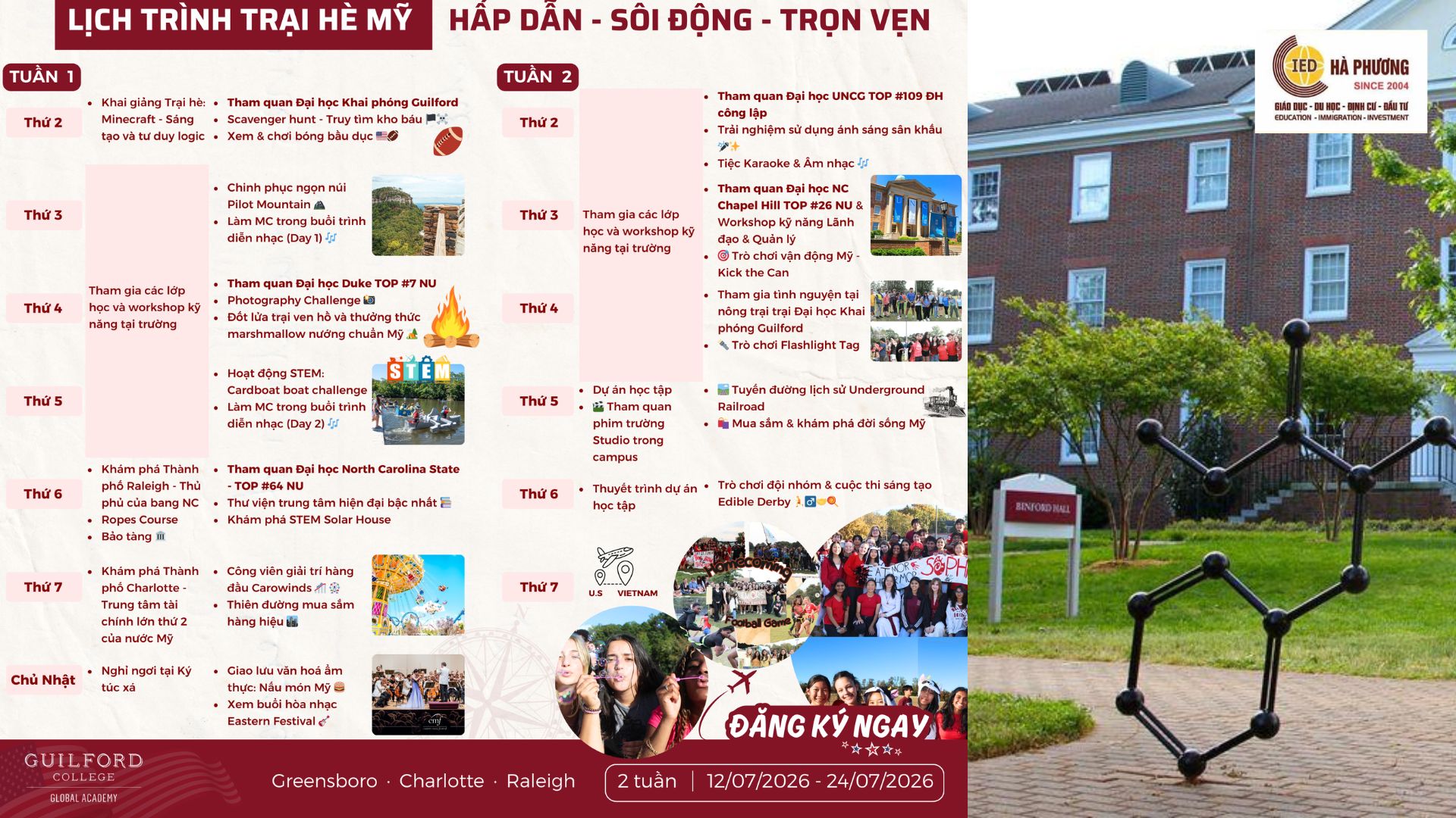 FWD:  LỊCH TRÌNH CHI TIẾT TRẠI HÈ MỸ 2 TUẦN - TRẢI NGHIỆM ĐỜI SỐNG SINH VIÊN MỸ (THÁNG 7/2026)