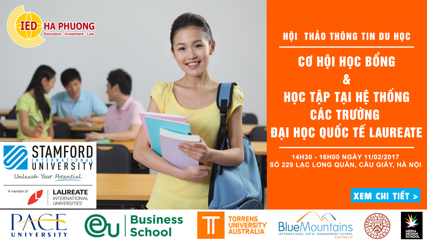 Hội thảo thông tin du học Cơ hội học bổng & học tập tại Hệ thống các trường đại học Quốc tế LAUREATE