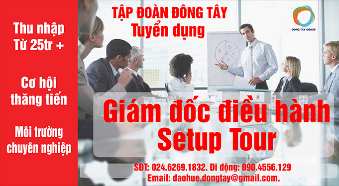 TUYỂN DỤNG GIÁM ĐỐC KINH DOANH SETUP TOUR