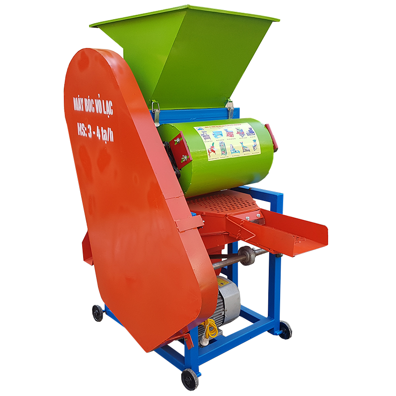  máy bóc vỏ lạc 2 quạt gió