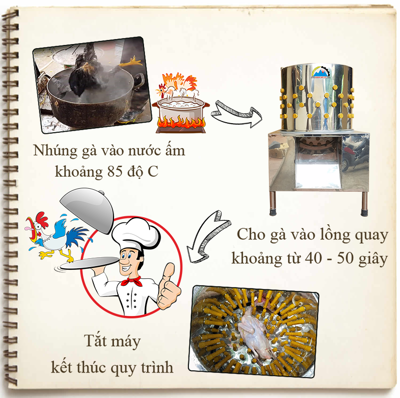 cách sử dụng máy vặt lông gà