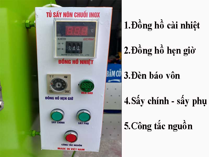 bảng điều khiển máy sấy nông sản