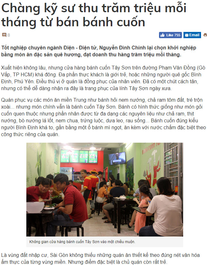 kinh doanh bánh cuốn