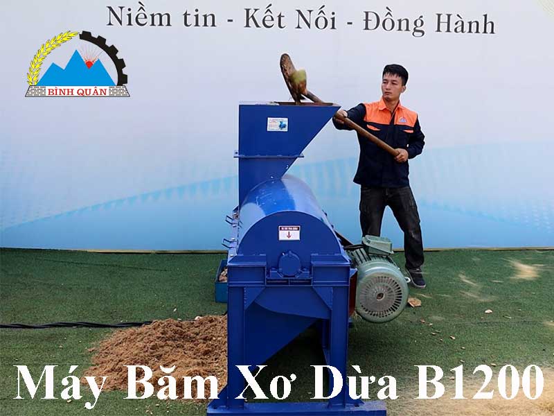 máy băm xơ dừa bình quân