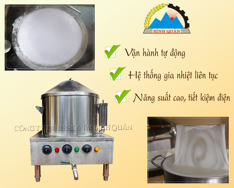 nồi tráng bánh cuốn dùng điện