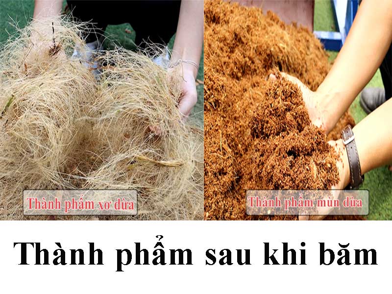 xơ dừa sau khi băm