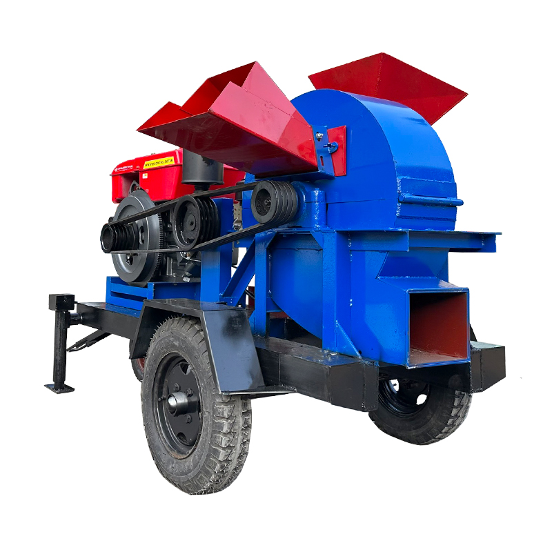 Máy băm gỗ đa năng 5T bệ kéo phiên bản mới
