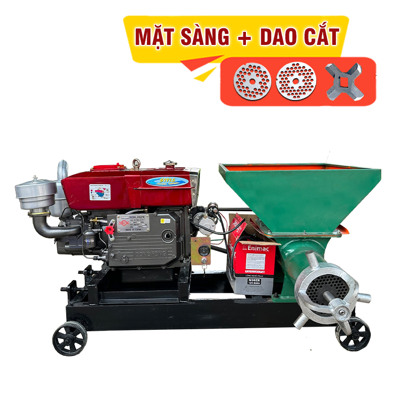 Máy Đùn Cá Công Nghiệp Lắp Đầu Nổ D24