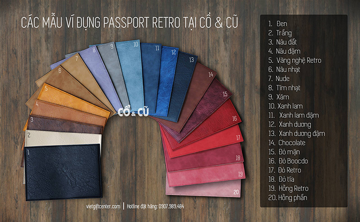 Tổng hợp các mẫu ví đựng passport retro