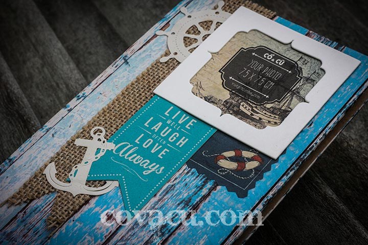 Fly album handmade Blue Pastel