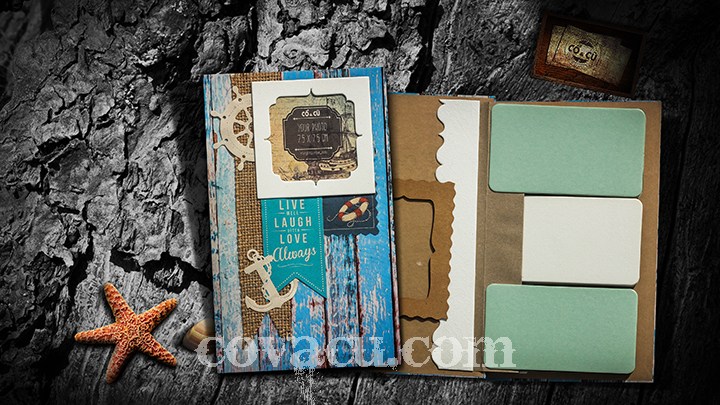 Fly album handmade Blue Pastel