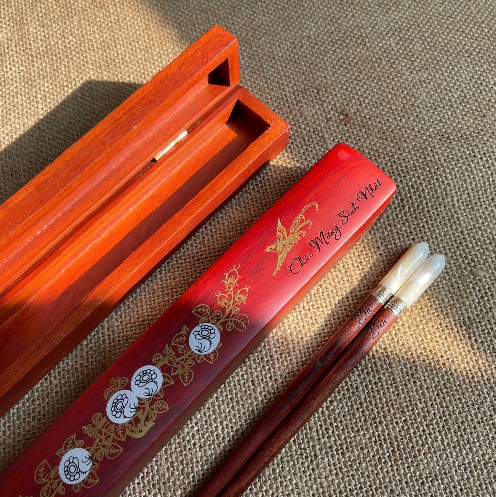 Hộp gỗ đựng đũa
