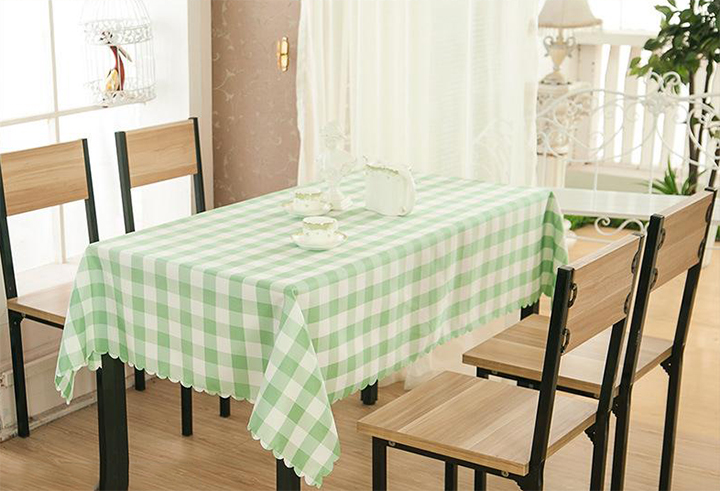 vải khăn bàn caro họa tiết nhẹ nhàng, thanh lịch