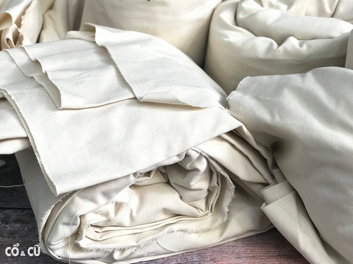 Vvải bố canvas trắng