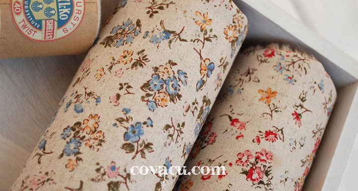 vải họa tiết hoa nhỏ vintage