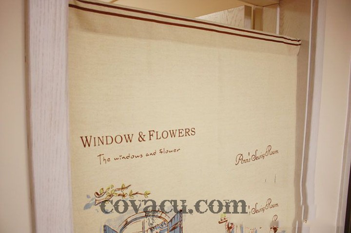 Vải Canvas Windows and flowers