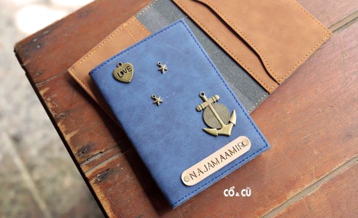 Ví hộ chiếu xanh lam đậm