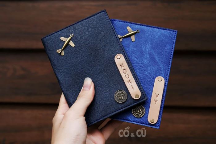 Passport cover blue