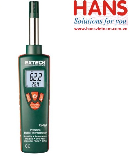 Đo nhiệt độ, độ ẩm, điểm sương không khí Extech RH490(-30 đến 100°C ...