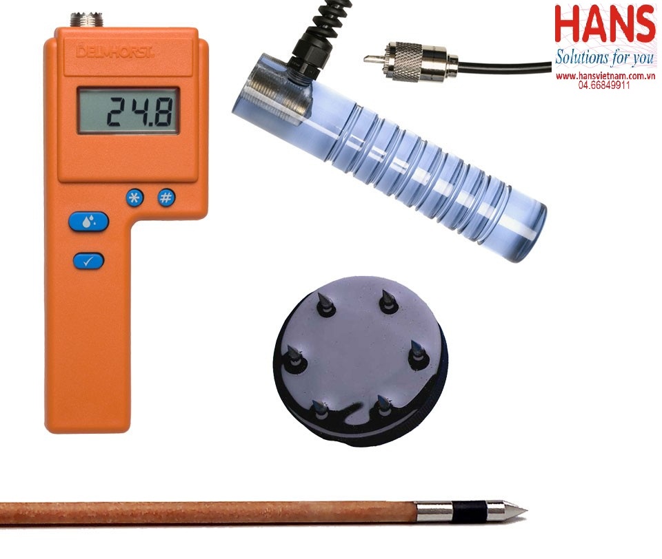 Digital Hay Moisture Meter 10" Deluxe Package 6-40% Delmhost F-2000