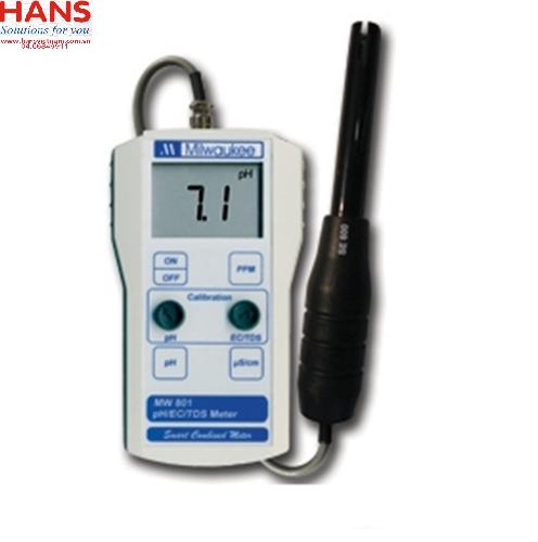 Máy đo pH/EC/TDS điện tử MW802